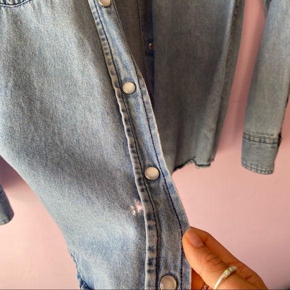 Denim Button Down Longsleeve Shirt - Picture 6 of 6